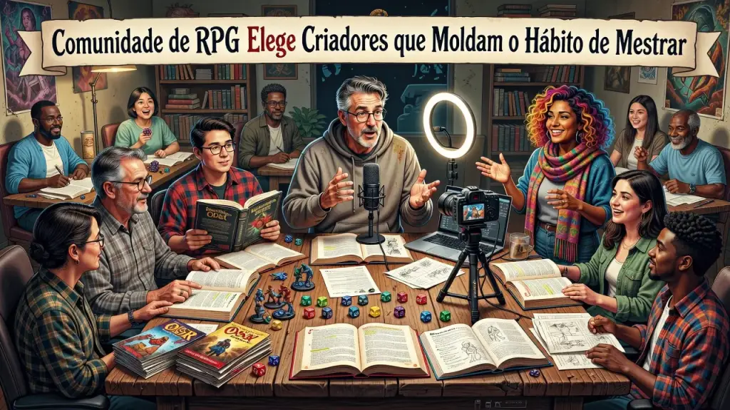 Comunidade de RPG Elege Criadores que Moldam o Hábito de Mestrar