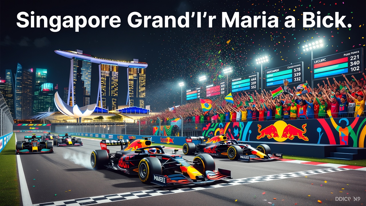 Verstappen vence em Singapura e ultrapassa Leclerc no mundial